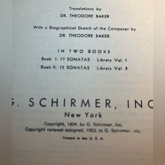 Beethoven Sonatas for the Piano, Book 1" from Schirmer's Library of Music - Picture 6 of 16